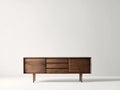 Credenza da sala da pranzo 180×45×75 cm - legno marrone - stile moderno con contenimento