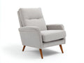 Poltrona reclinabile in tessuto 76×84×102 cm - grigio chiaro e marrone - stile moderno per soggiorno