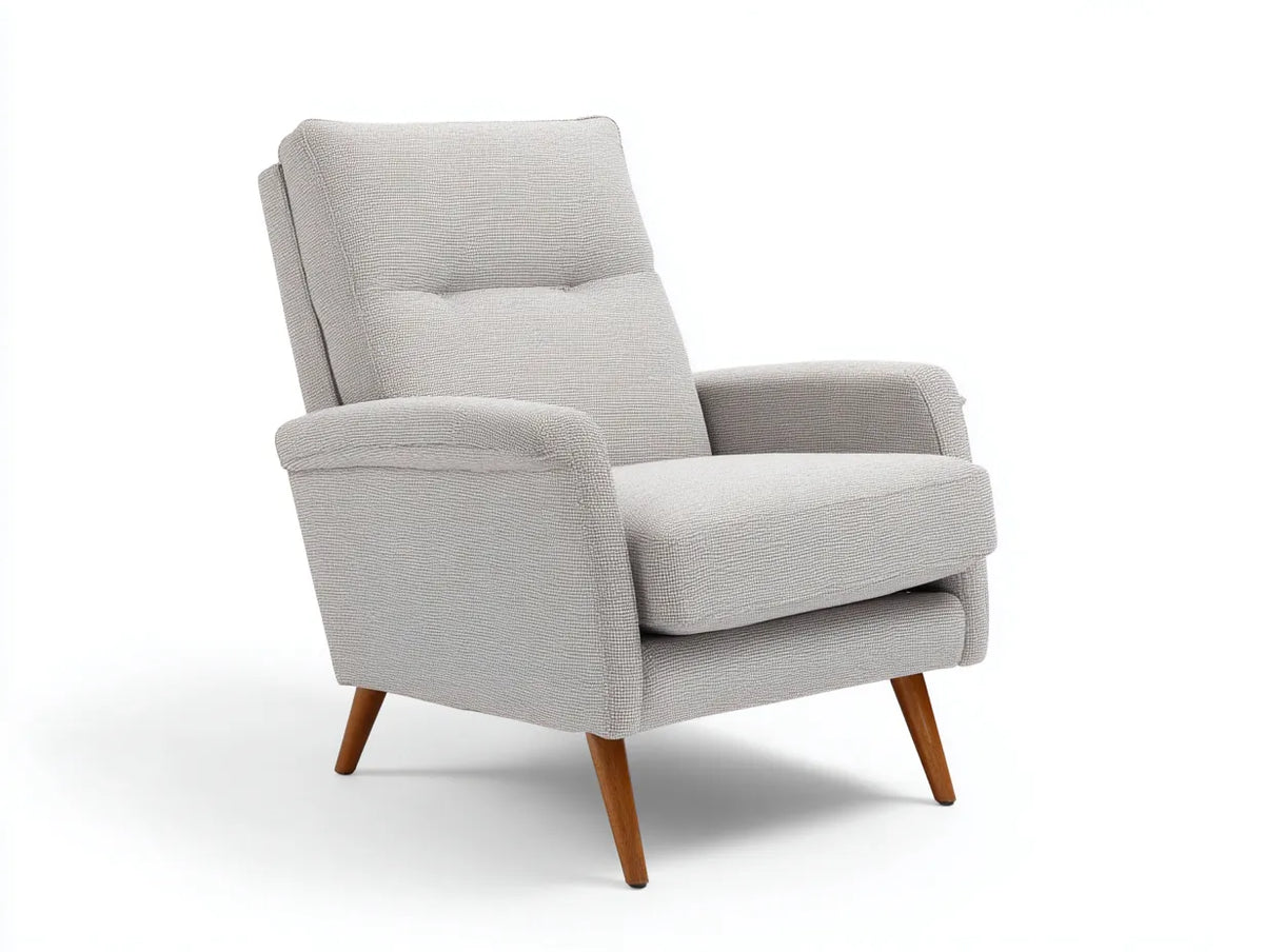 Poltrona reclinabile in tessuto 76×84×102 cm - grigio chiaro e marrone - stile moderno per soggiorno