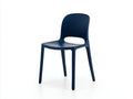 Sedia da pranzo all'aperto 47×52×84 cm - plastica blu - design compatto per balcone