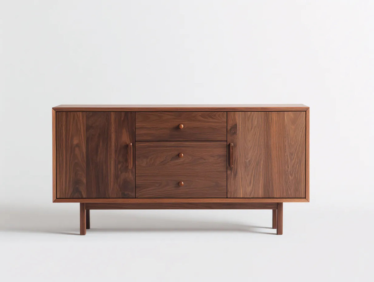Credenza in legno 160×42×85 cm - marrone - mobile contenitore elegante per sala da pranzo
