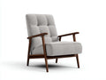 Poltrona reclinabile in tessuto 74×86×101 cm - grigio chiaro e marrone - stile nordico per soggiorno