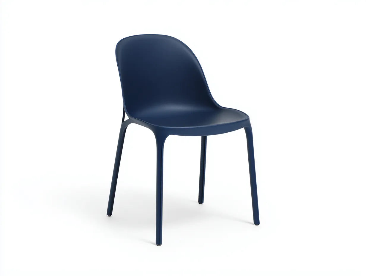 Sedia da pranzo all'aperto 50×55×82 cm - polipropilene blu - stile minimalista per terrazza