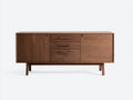 Credenza sala da pranzo 180×45×82 cm in legno effetto noce marrone – stile moderno con contenimento