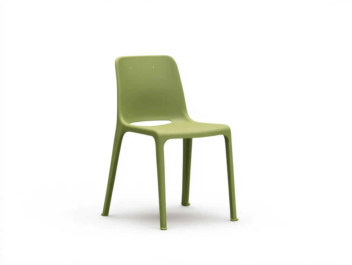 Sedia da pranzo da esterno in plastica 50×54×82 cm - verde oliva - stile moderno per balcone